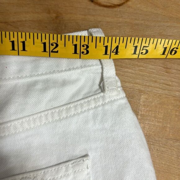 Free People Maggie Mid Rise Denim Shorts -Optic White- Size 25- NWOT - Picture 6 of 7
